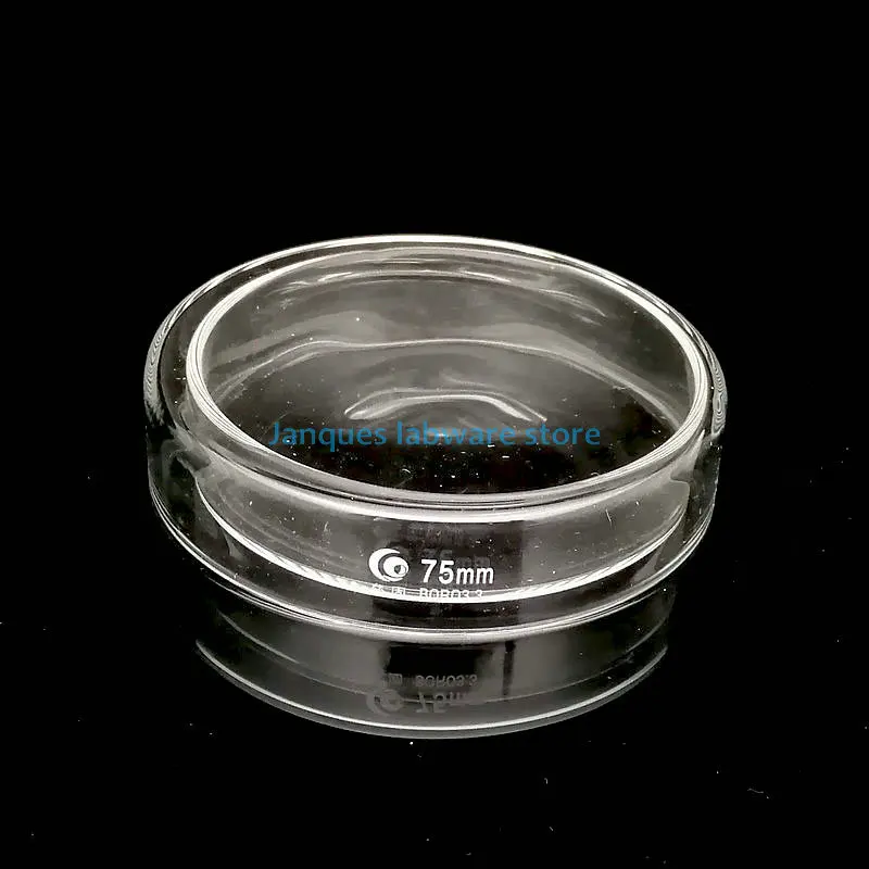Prato da cultura de petri do vidro de borosilicate de 5 pces diâmetro 75mm usado para a cultura de bactérias, células e bactérias do ácido láctico