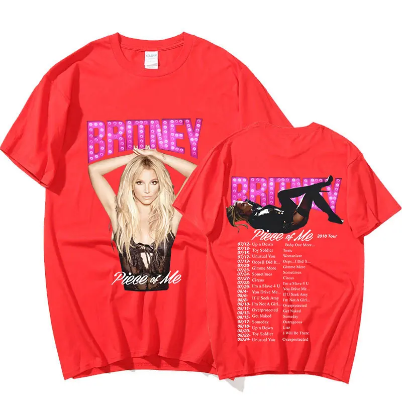 Britney Spears Album Music Print T Shirts Fashion Casual Summer Oversized T Shirt Cotton Short Sleeve Harajuku Tees Streetwear