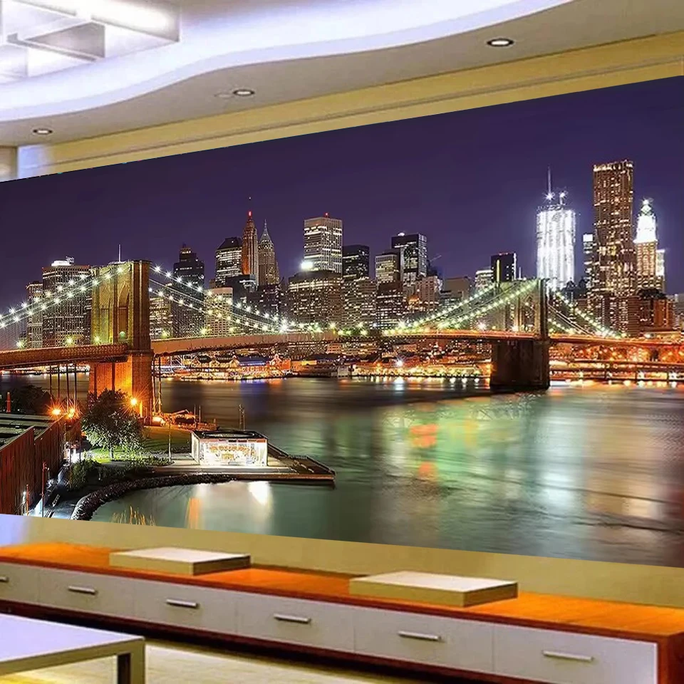 

Пейзаж Бруклинский мост, алмазная живопись «сделай сам», полная квадратная мозаика, горизонт Йорка, Уолл-стрит, Алмазная вышивка Манхтта США,