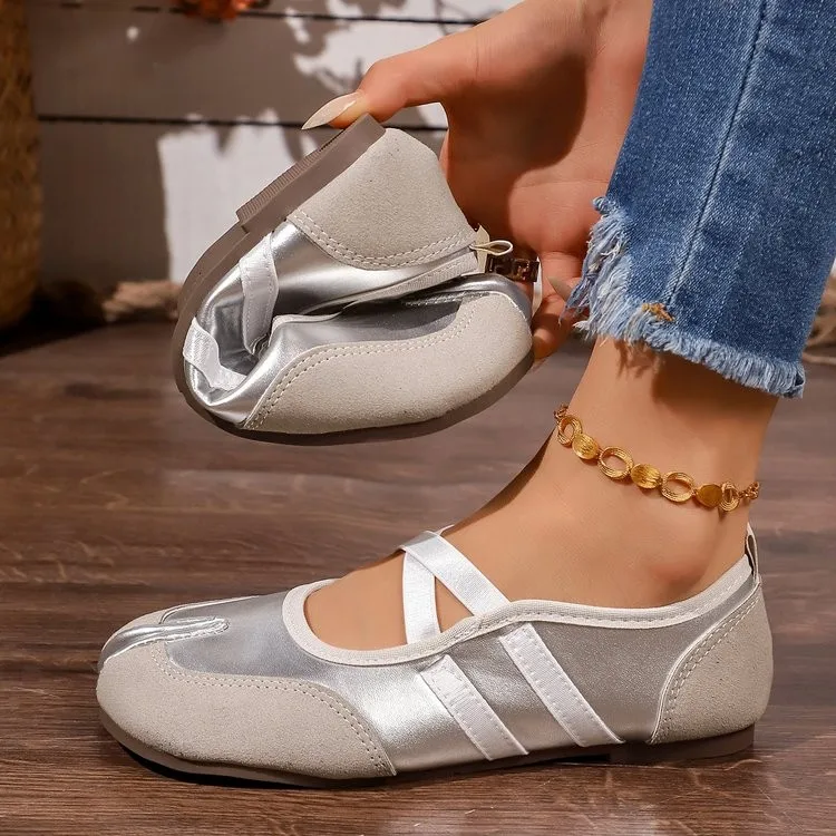 Neue Marken-Damenschuhe: Weiche Ballerinas, Slip-On Loafers, Weiche Mokassins, Tabi Ninja Freizeitschuhe, Damenschuhe mit Schleifenknoten. – Detail 8