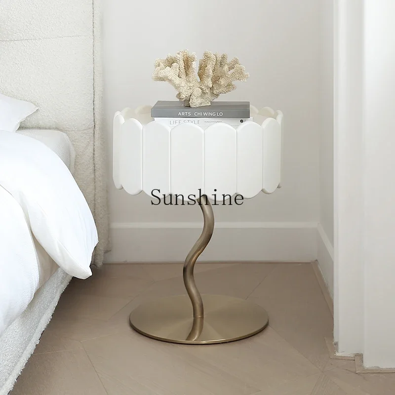 Jasmine Bedside Table French Cream Flower Storage Bedside Cabinet