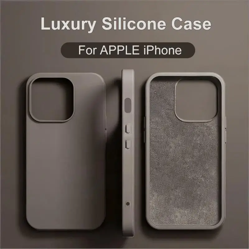 Liquid Silicone Phone Case For iPhone 17 15 14 13 16 Pro Max