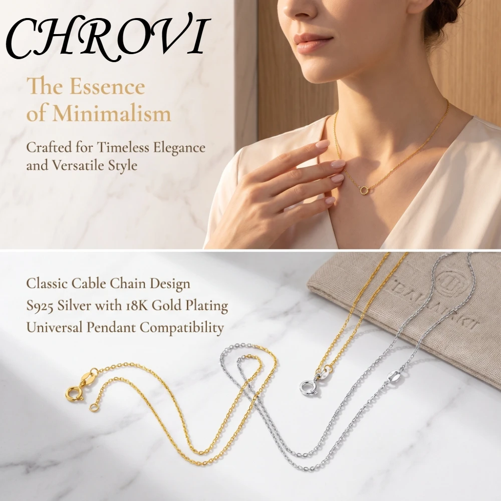 Luxury-Style 925 Silver 1.5MM Glittering O Necklace in Stock, 18-24 Inches, Matching Chain Necklace