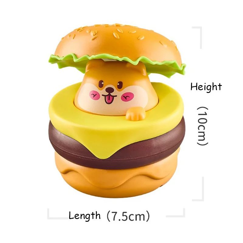 Jouet de voiture de hamburger – Véhicule de presse et de glissement à inertie pour enfants de 6 à 12 mois