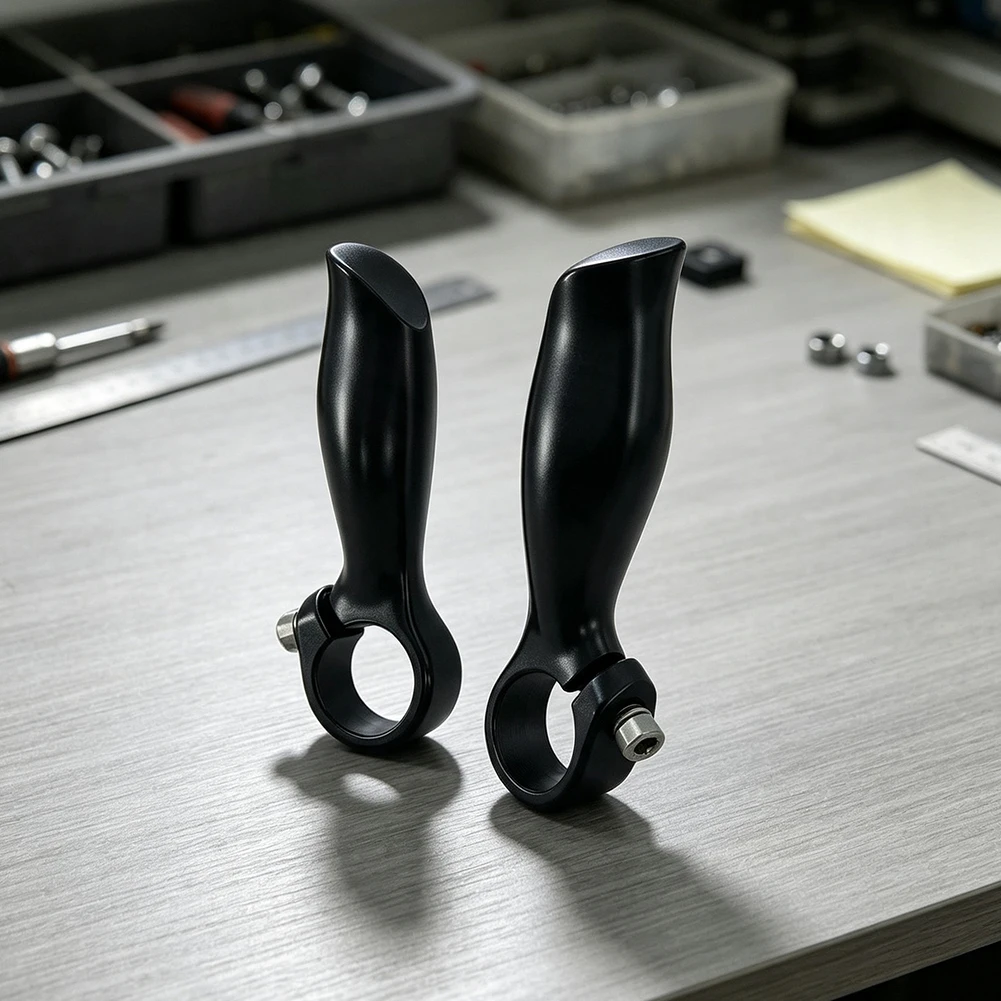 22.2mm Inner Diameter Aluminum Bar Ends Rest Handle - Black Lightweight Bike Handlebar Extension for Commuting and Trails