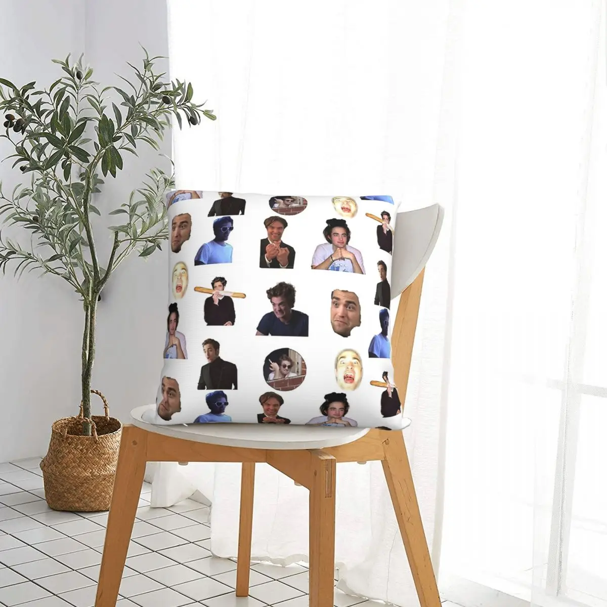 Obert Patinson Meme Sticker Pack Part pillowcase printed cushion cover sofa waist pillow pillow cover