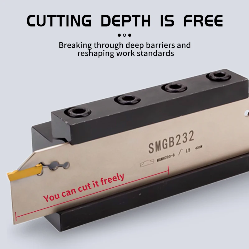 White SMGB SMBB Series Grooving Cut-Off Cutter Holder High-Quality SMGB26 SMGB32 MGMN/MGGN Series Insert Compatible