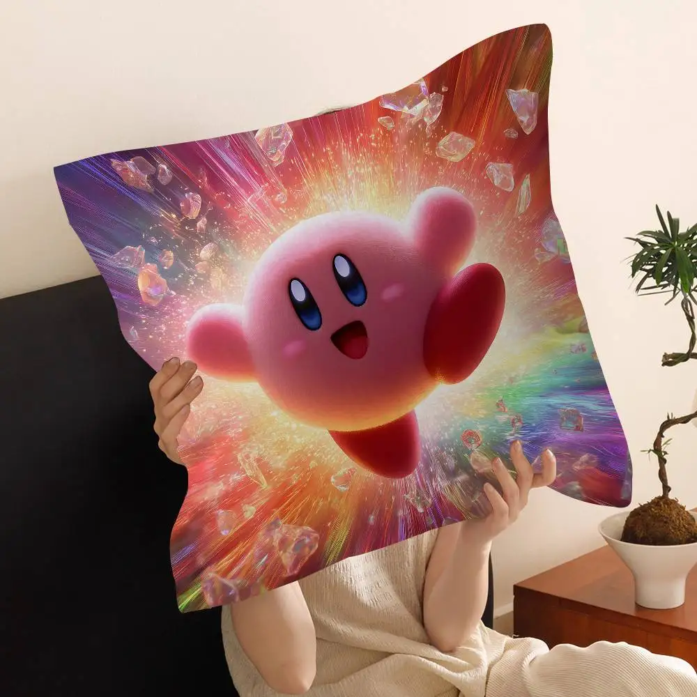 Hot Lovely K-Kirbies Anime Decorative Room Aesthetics Pillow Case Home Decor Bedroom Sofa Bed Couch Pillow Cover 45x45 view 4