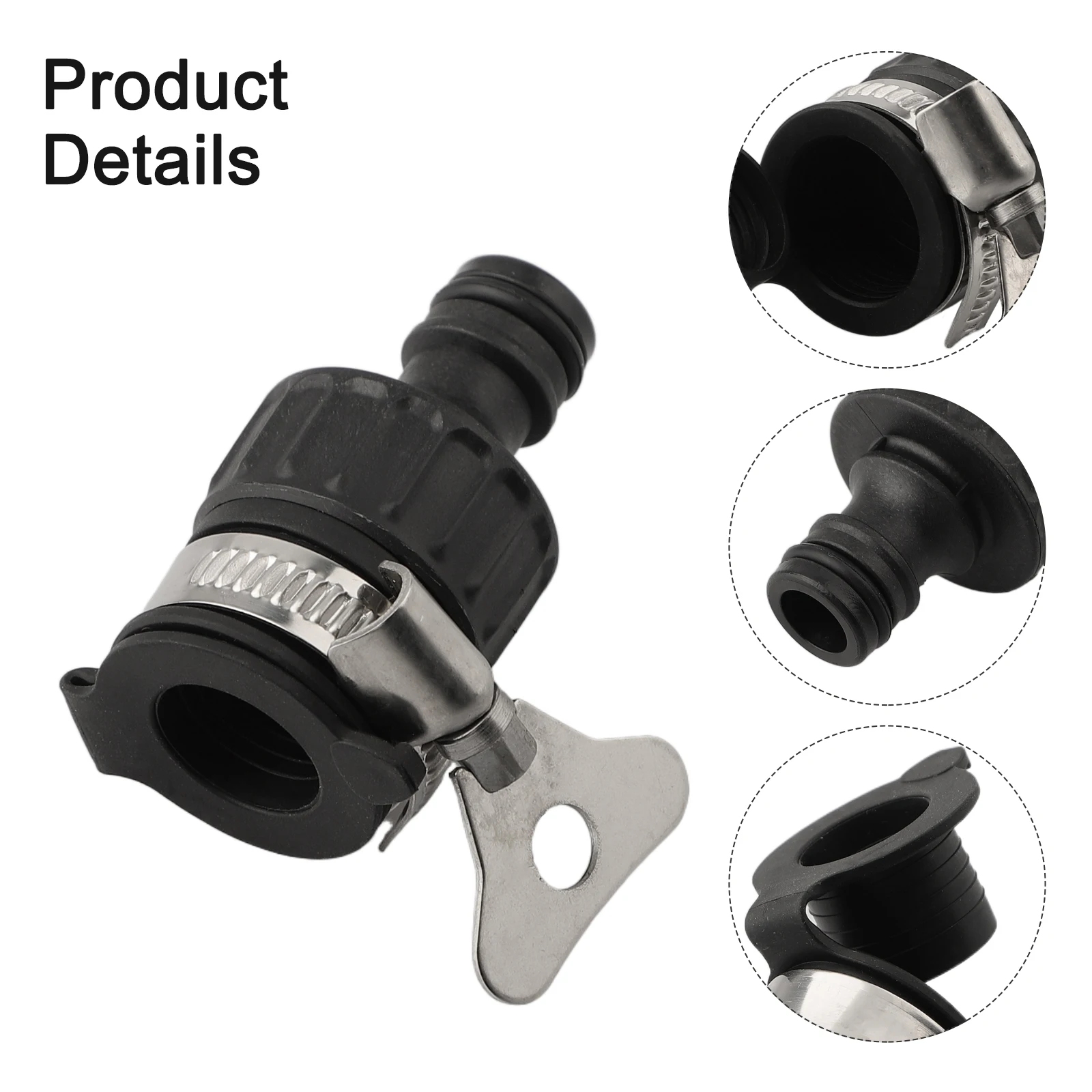 Faucet Adapter For 2.645-256.0 Threadless Tap Adaptor Tainless Steel Wing Screw Hose Connector Garden Agriculture Irrigation