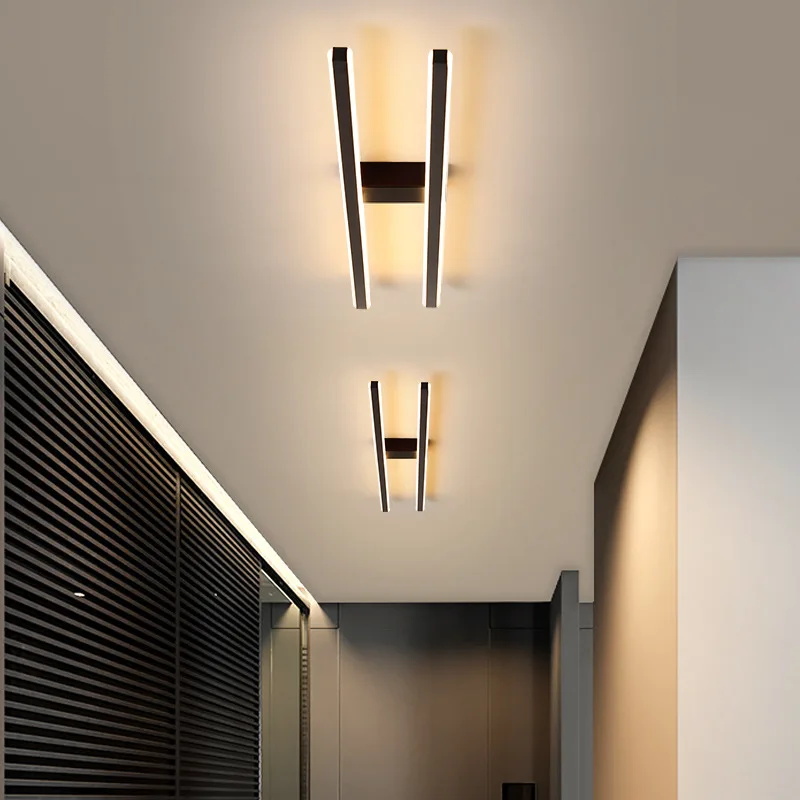 Postmodern Long Strip Minimalist Ceiling Lights Corridor Simple Wardrobe Indoor Ceiling Lamps Entrance Foyer Aisle Kitchen Study