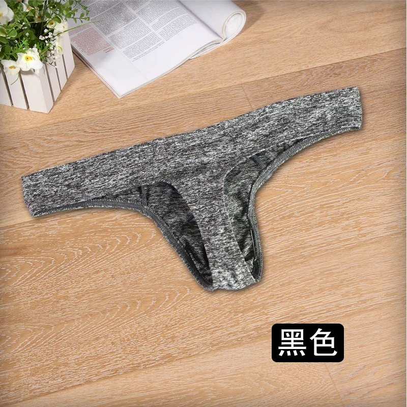 Tanga calzoncillos para hombre Sexy U convexo cómodo transpirable sección delgada ropa interior Sexy para hombre moda T tangas traseras