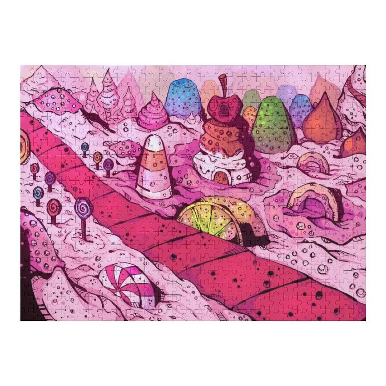 

Candy World! Jigsaw Puzzle Personalized Child Gift Personalized Baby Object Puzzle