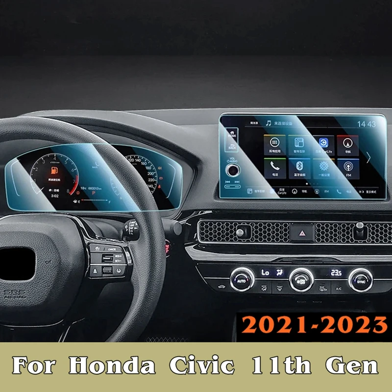 Car GPS Navigation Screen Steel Tempered Glass Material Protective Film LCD Screen Film For Honda Civic 11th Gen 2021-2023