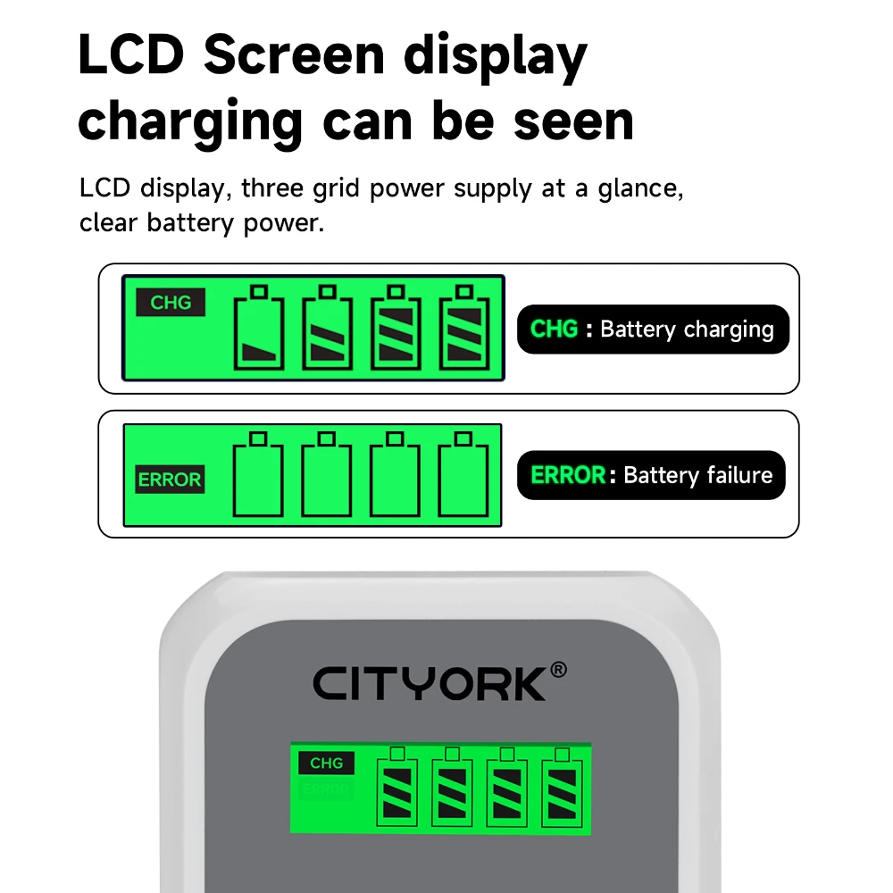 AAA Battery 1100mAh 1.2V NI-MH Rechargeable Batteries with 4 Slots Smart Charger LCD Display for Clock Toys Mouse aaa Bateria