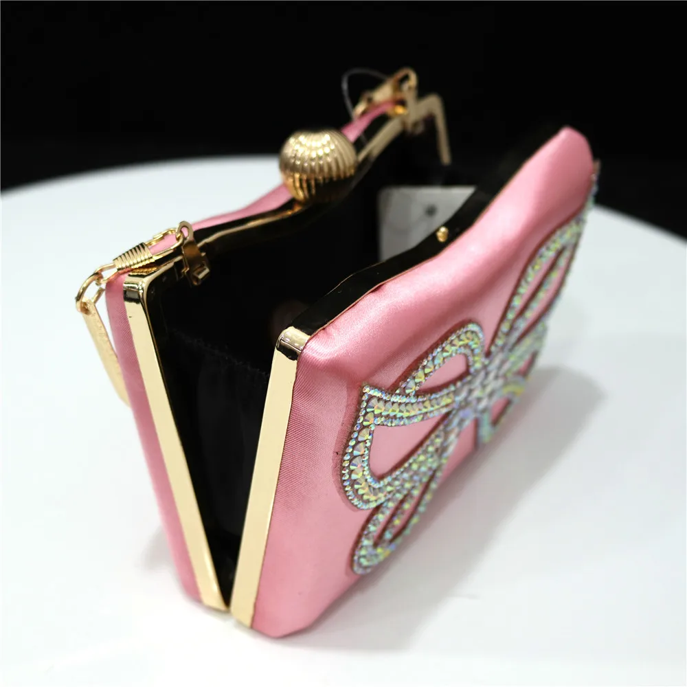 Embellished Rhinestone Evening Bags Crown-Shaped Crystal Clutch Purse Luxury Elegant Banquet Dress Handbag for Women