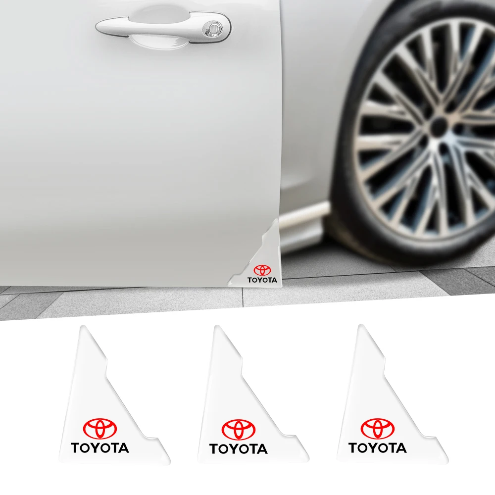 

2 шт. прозрачные угловые накладки на дверь автомобиля, защитные наклейки от царапин для TOYOTA Corolla TRD Camry Auris C-HR Land Cruiser 4WD