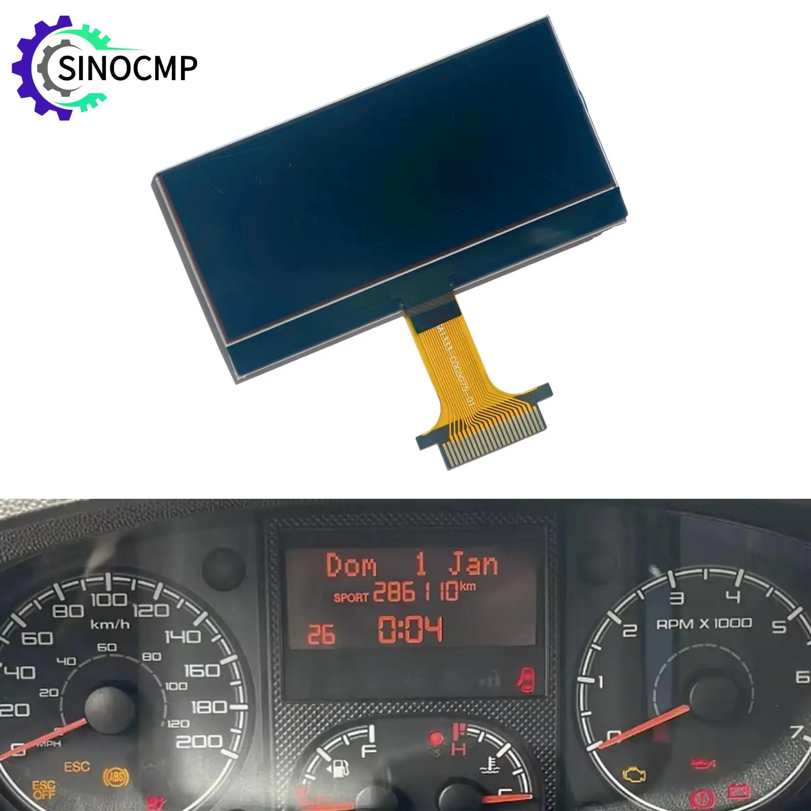 Instrument Cluster Dashboard LCD Display Screen For Fiat Ducato 3rd-gen Fiat Ducato COG-VLIT1343-02 Black Version Auto Parts ﻿