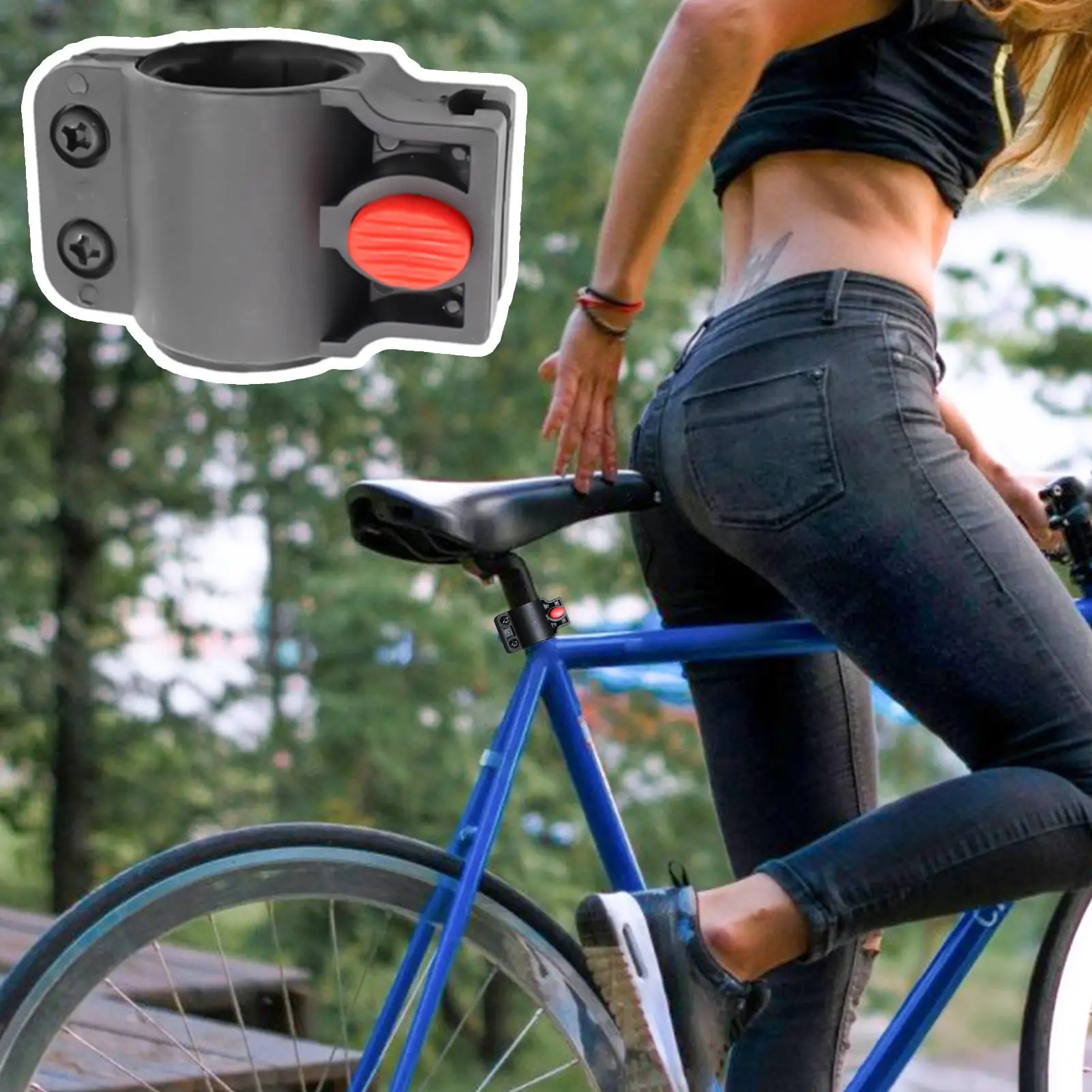 Soporte Circular para Candado de Bicicleta Tipo U, Accesorios para Bicicleta, Soporte de Montaje Fijo en el Cuadro, Piezas de Ciclismo, Candados de Cable Autoenrollables
