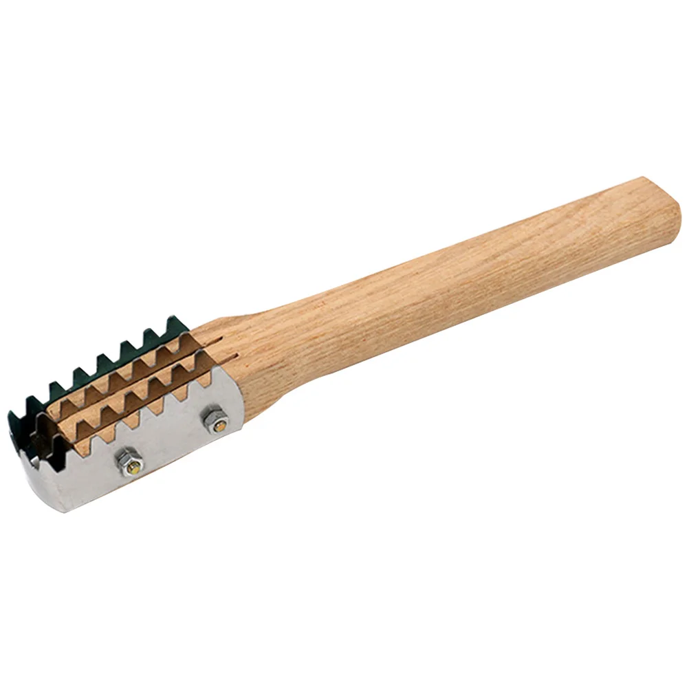 

Fish Shaver Stainless Steel Blade Wooden Handle Non- Removal Tool For Living Fish Kitchen Seafood