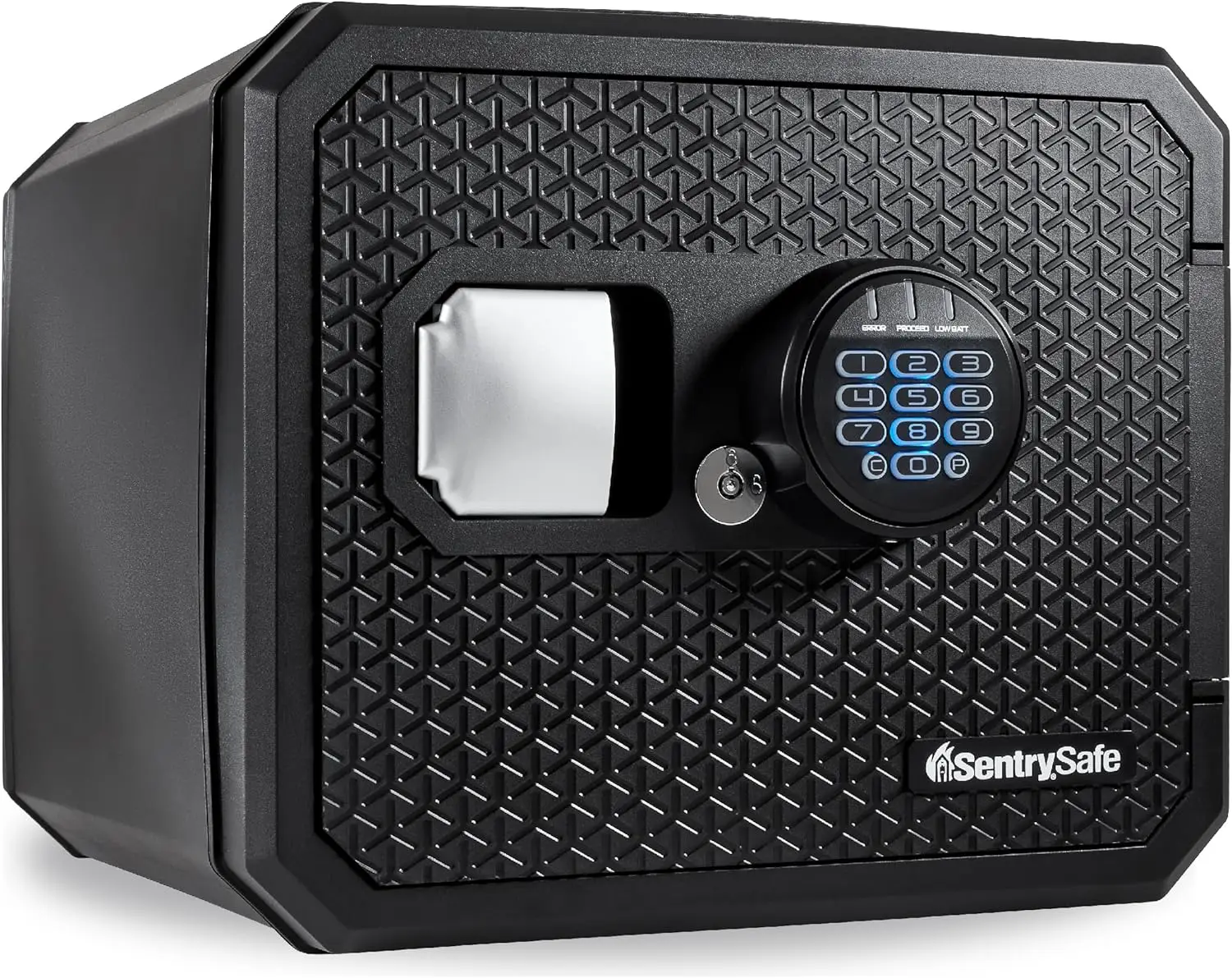 Sentry Safe Home Safe, caja fuerte ignífuga, resistente al agua, con teclado Digital y tecla de anulación y bandeja ajustable, FPW082HSB, 0,81 cu ft