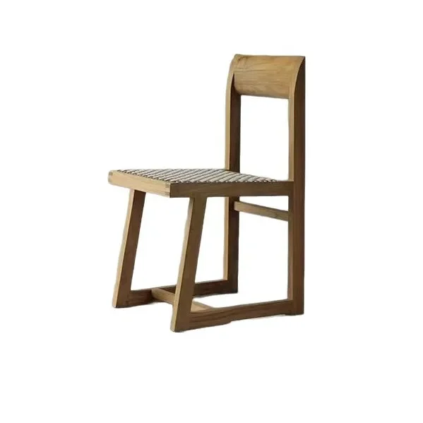 Box Chair Indonesian Teak Homestay Hotel Terrace Garden Courtyard Solid Wood Dining Chair