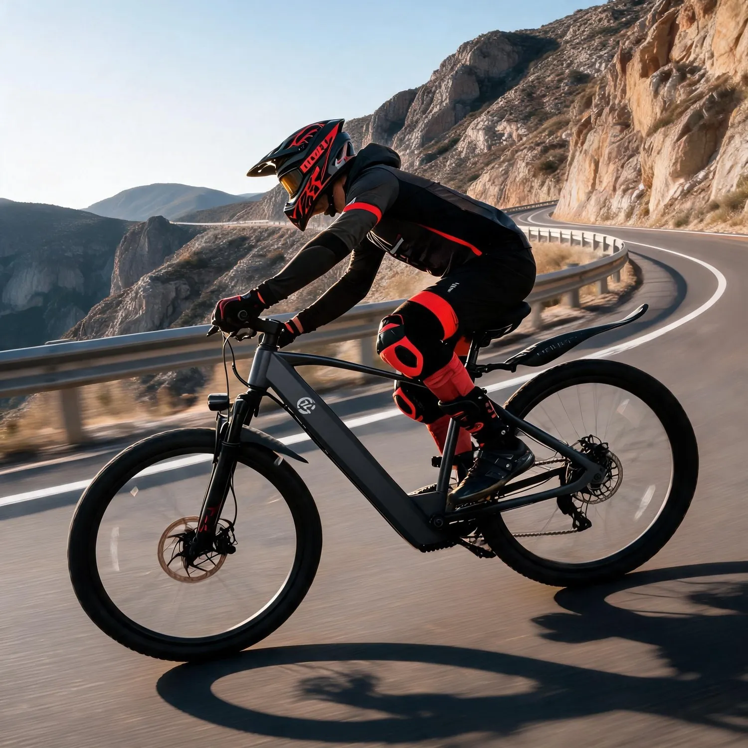 Electric Mountain Bike, 500W Motor, Full Suspension, Pedal Assist, Removable Battery, Free Lock & Tool Kit, for rough terrain e-bike, trail racing ebike view 3