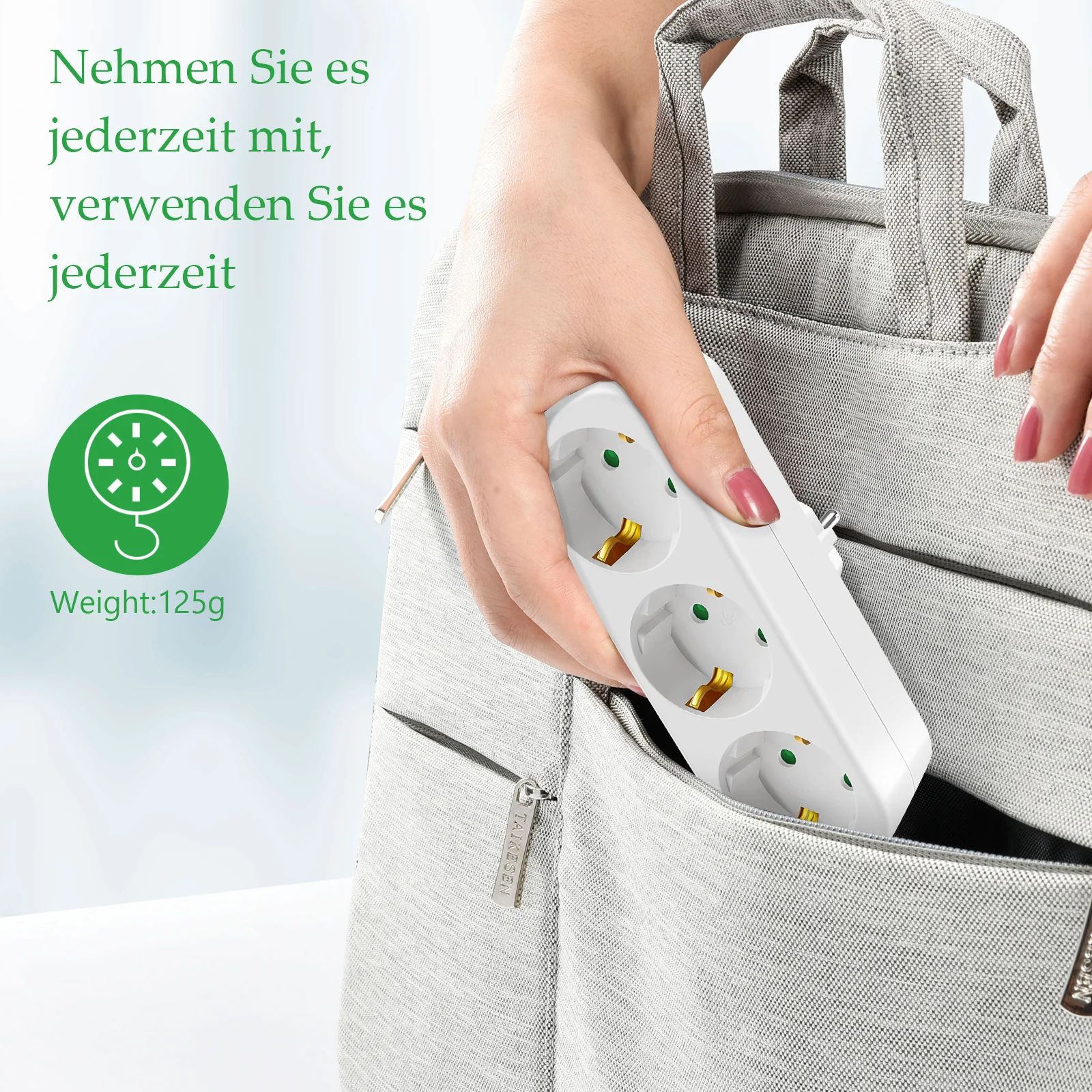 2pcs ยุโรปปลั๊กแปลงซ็อกเก็ตไฟฟ้ามาตรฐานเยอรมัน 250V 16A หลายปลั๊กอะแดปเตอร์ 3AC Outlet สําหรับ Home