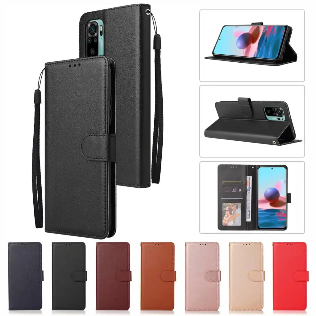 Leather Case for Xiaomi Redmi Note 10 10S 9 9S 9T 8T 8 7 6 5 Pro Max 4X 9A 8A 7A 6A 9i Funda POCO M3 F3 X3 NFC Flip Wallet Coque