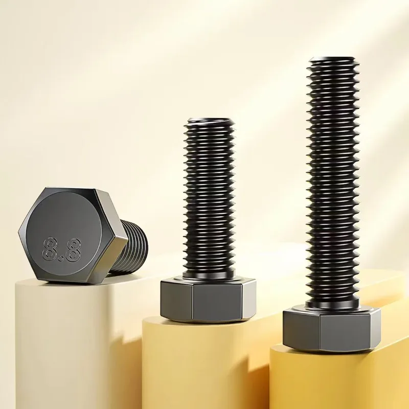 Black Oxide DIN933 Hexagon Head Screws Carbon Steel M12/M14/M16 Fully & Partially Threaded Hex Bolts