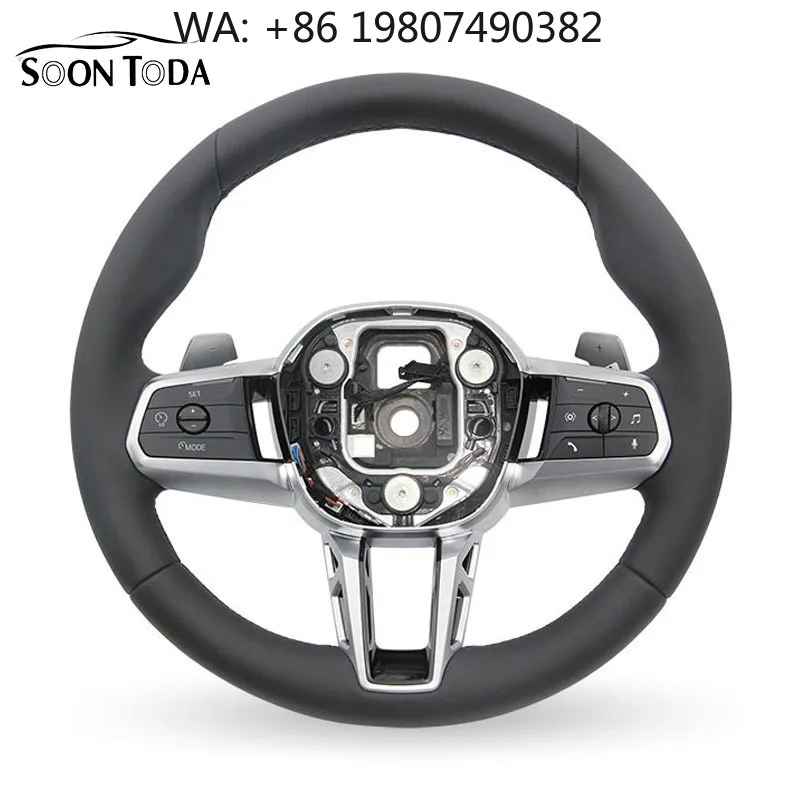

Custom Color Sew Sport Leather Carbon Steering Wheel Modified Interior Refit Replacement For Mid-size Luxury European Family Aut