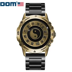 DOM 1737 Original Factory Pilot Magnetic Stainless Steel Strap Metal Men's Fashion Sports Simple Waterproof Quartz Watch