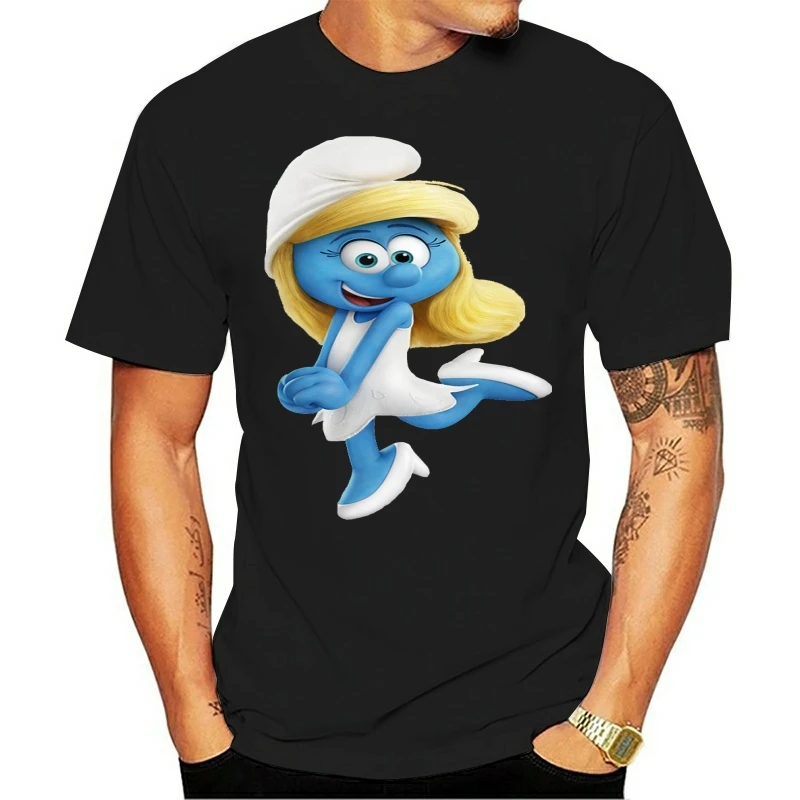 Smurfette O-Neck T-ShirtMen Short Sleevessummer fashion T-shirtcheap t shirt