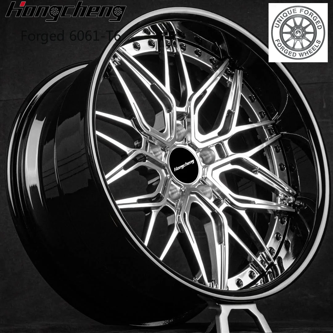 

26 Style 1/2 Piece Polished Forged Alloy Car Wheel Rims 15-24 Inch 5x114.3 5x120 5x130 Deep Concave Custom Rims