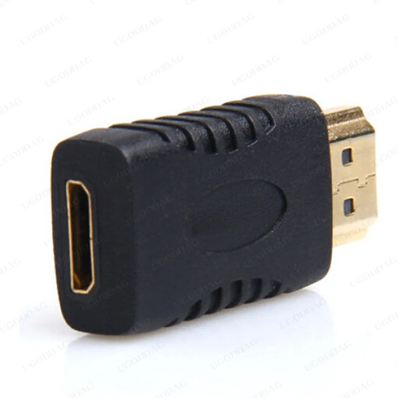 Mini adaptador Compatible con HDMI, convertidor HD macho a Mini HD hembra para HDTV, full 1080p, TV, cámara, proyector, ordenador, Multimedia