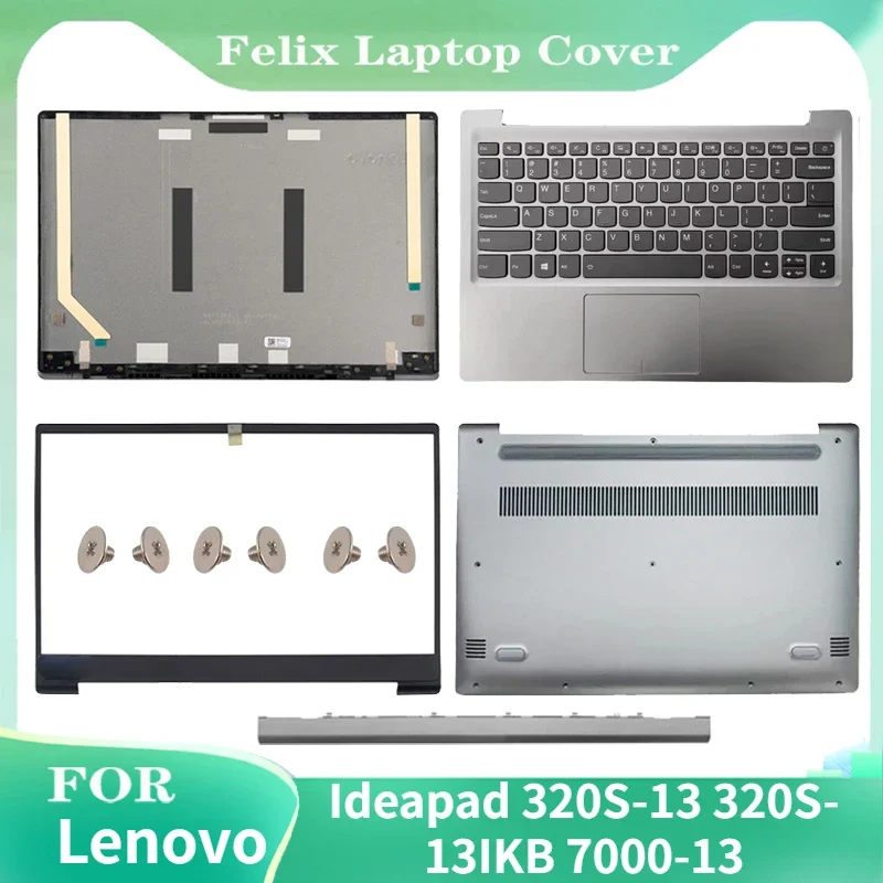 NEW For Lenovo Ideapad 320S-13 320S-13ISK 320S-13IKB Laptop LCD Back Cover/Front Bezel/Hinges/Palmrest/Bottom Case Silver