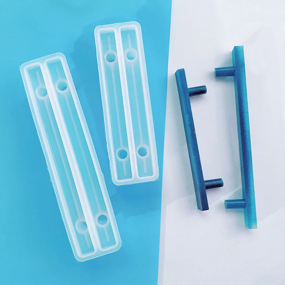 

2Pcs Silicone Molds for Tray Handles DIY Epoxy Handle Making Tool Craft Grip Casting Mold Heat Resistant Reusable Silicone