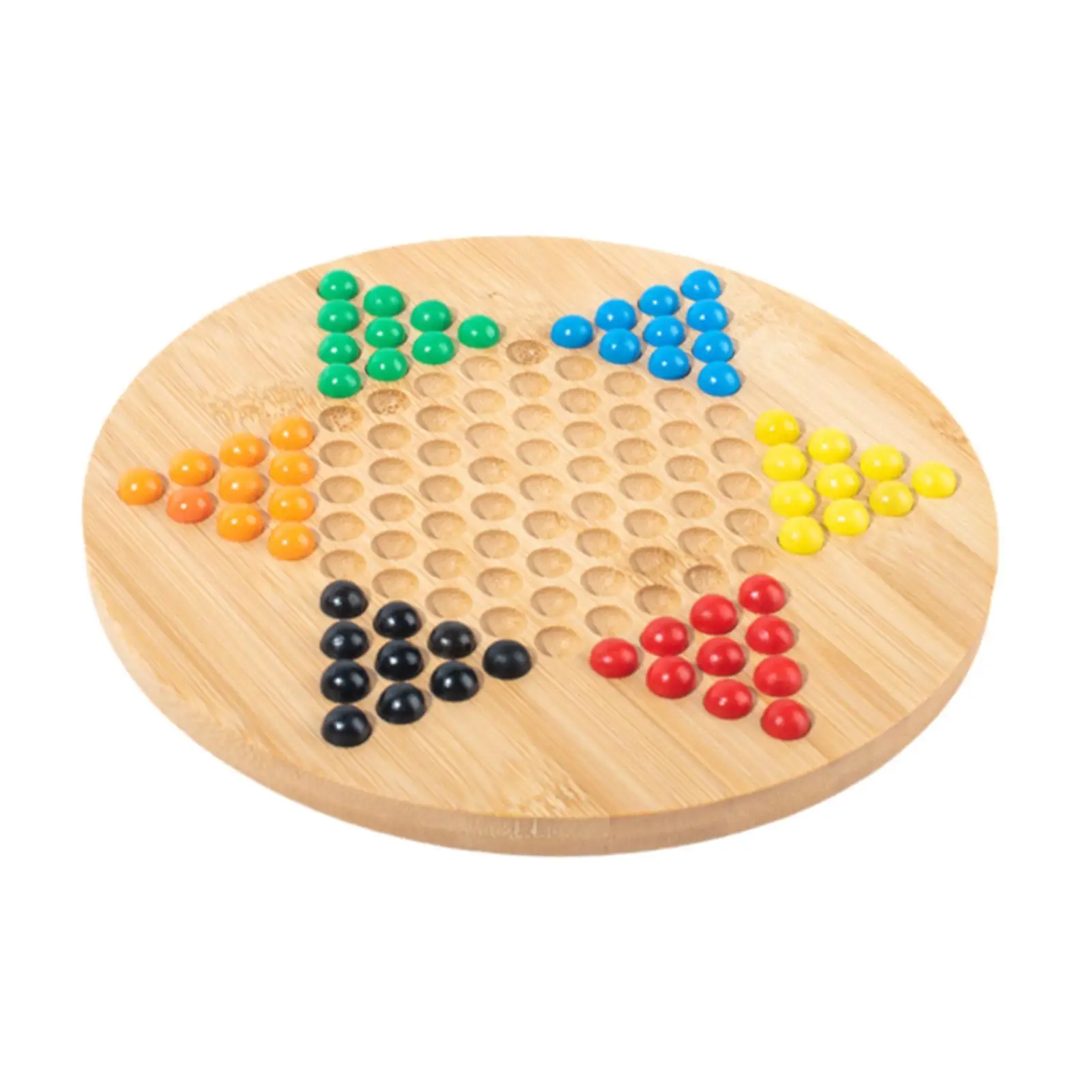 Chinese Checkers Fun Game Toy Holiday Gifts for 6+ Years Old 6 Color Marbles