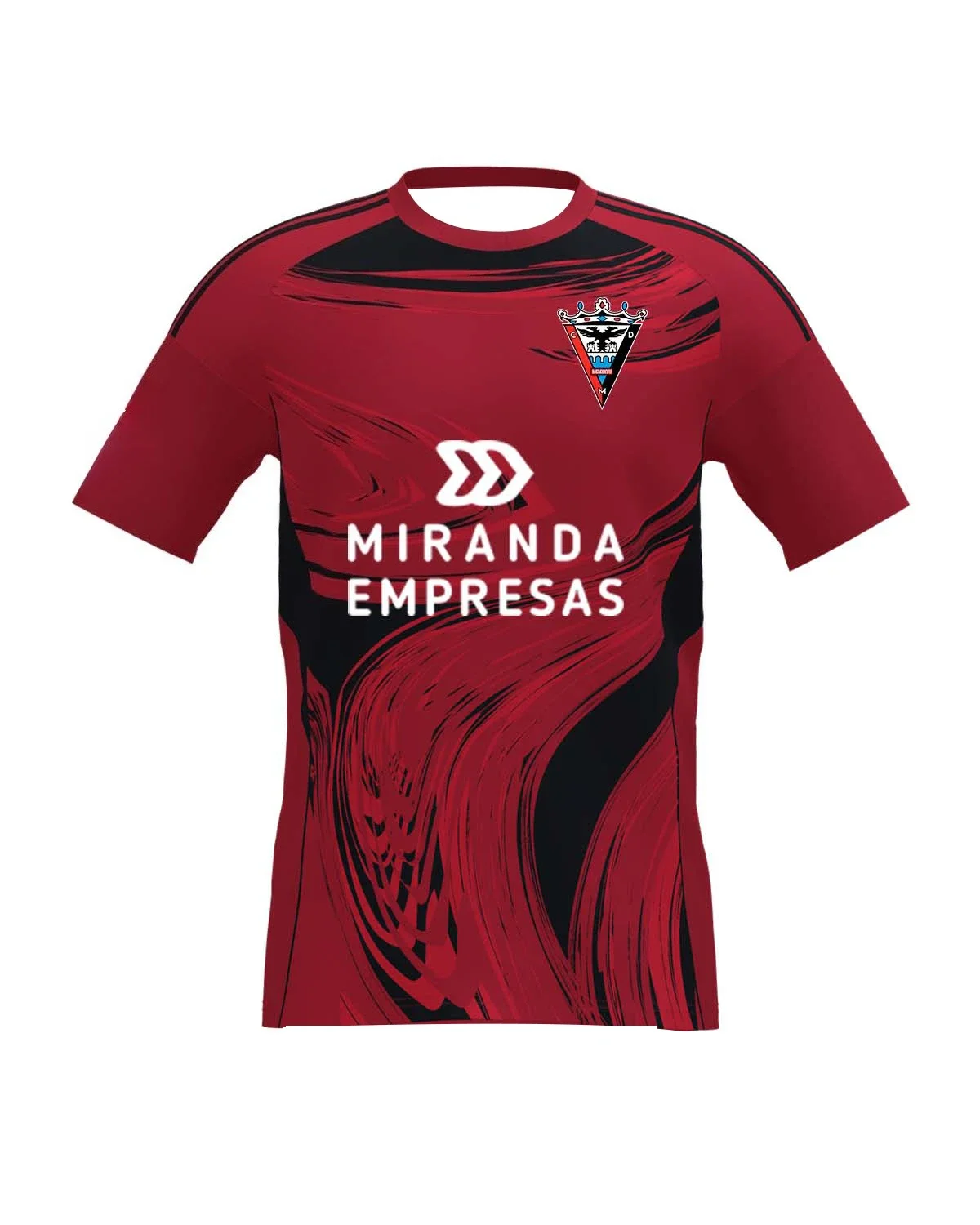 Red with Black Swirl Patterns Breathable Sports Short Sleeve Soccer Jersey 3d HD Prints Ideal Jersey Parent-child Outfit