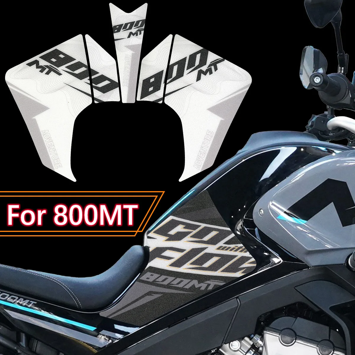 

For 800MT Matte Material Motorcycle Fuel Tank Protection Anti-scratch Sticker Decorative Motorcycle Accessories Decal