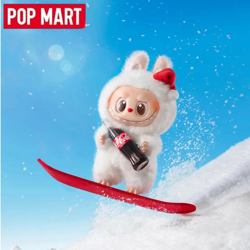 حقيقية Popmart Labubu الوحوش كولا الفينيل سلسلة صندوق أعمى النسيج المفاتيح لطيف هدية أنيمي عمل الشكل مفاجأة عيد الميلاد اللعب