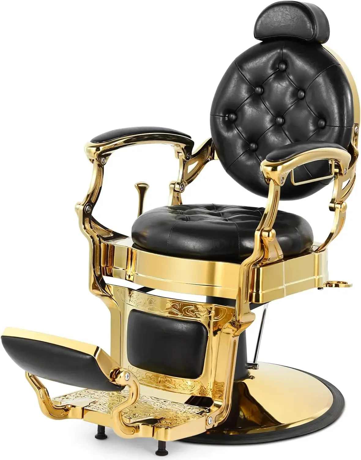 

Retro Barber Chair Heavy Duty Barber Chairs Vintage Salon Chair Hydraulic Recline Beauty Spa Styling Equipment Rounded