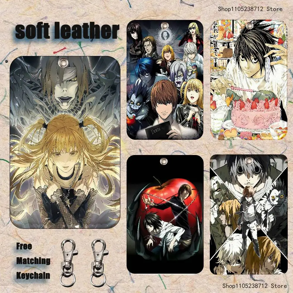 

Classic Anime D-Death N-Notes Holder Keychain For Bank Business Work Card Holder Student Card Protective Case Bus Card