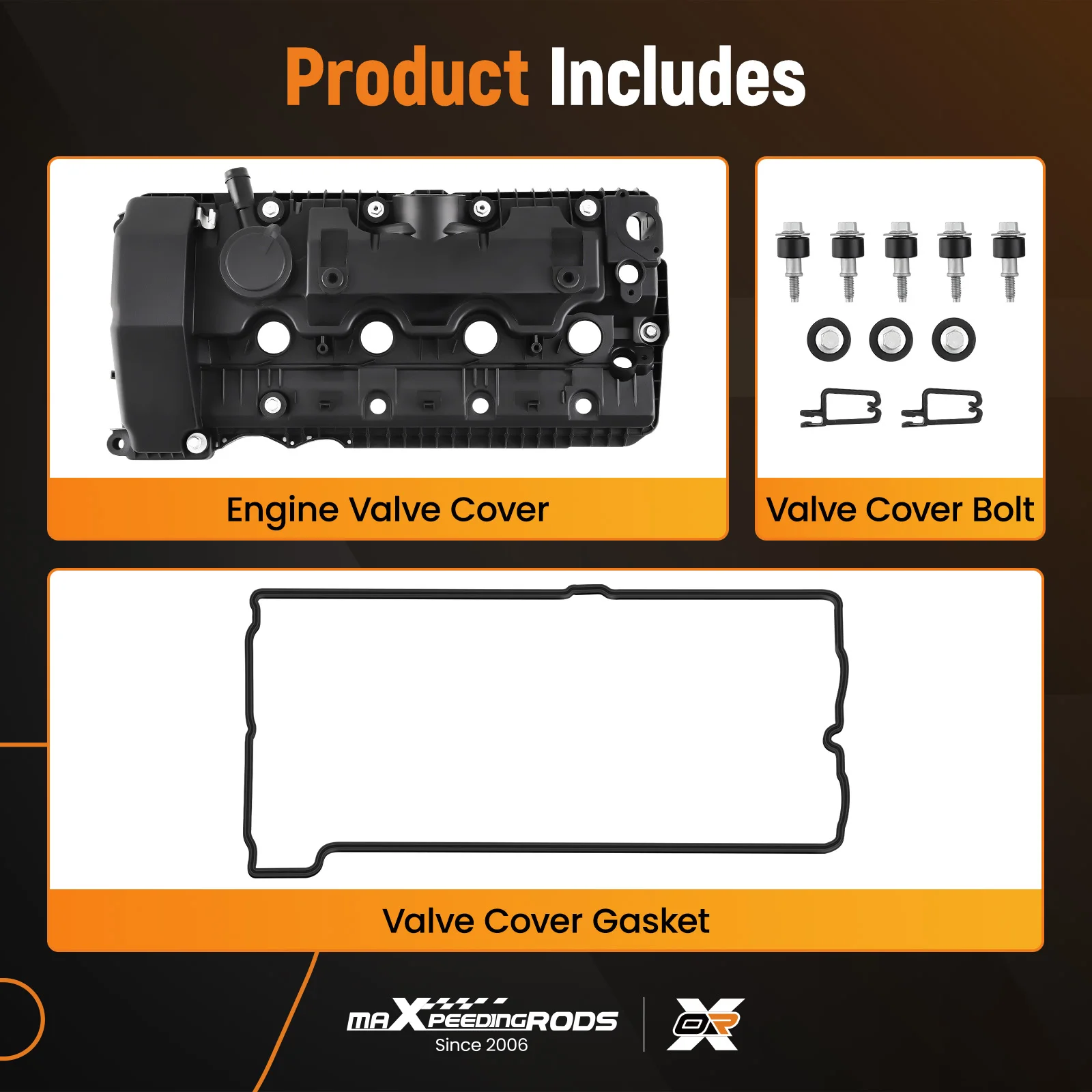 Penutup Katup dengan Kit Gasket & Baut untuk BMW 550i 650i 750i 750Li X5 4.8L 2002-2010 11127522159