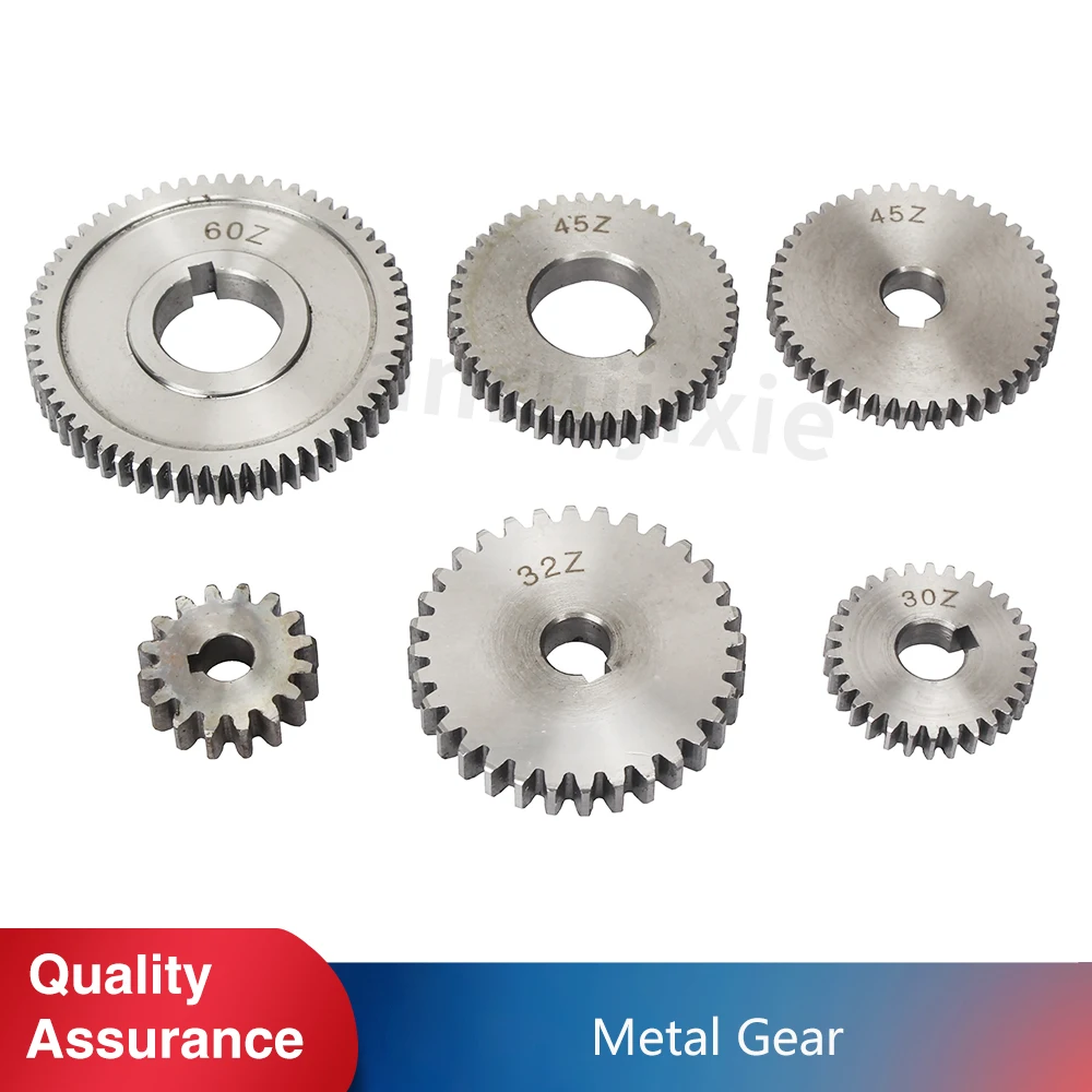 6pcs Change Gear Set SIEG X1& SX1&JET JMD-1&SOGI S1-16&Compact 1&Clarke CMD10&Grizzly G0937 Lathe Metal Exchange Gear