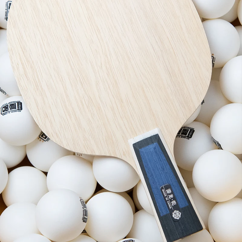 PINYI Youlong-Qian Professional Table Tennis Blade 5 Wood+2 Outer Carbon Ping Pong Rackets Same Structure as Viscaria
