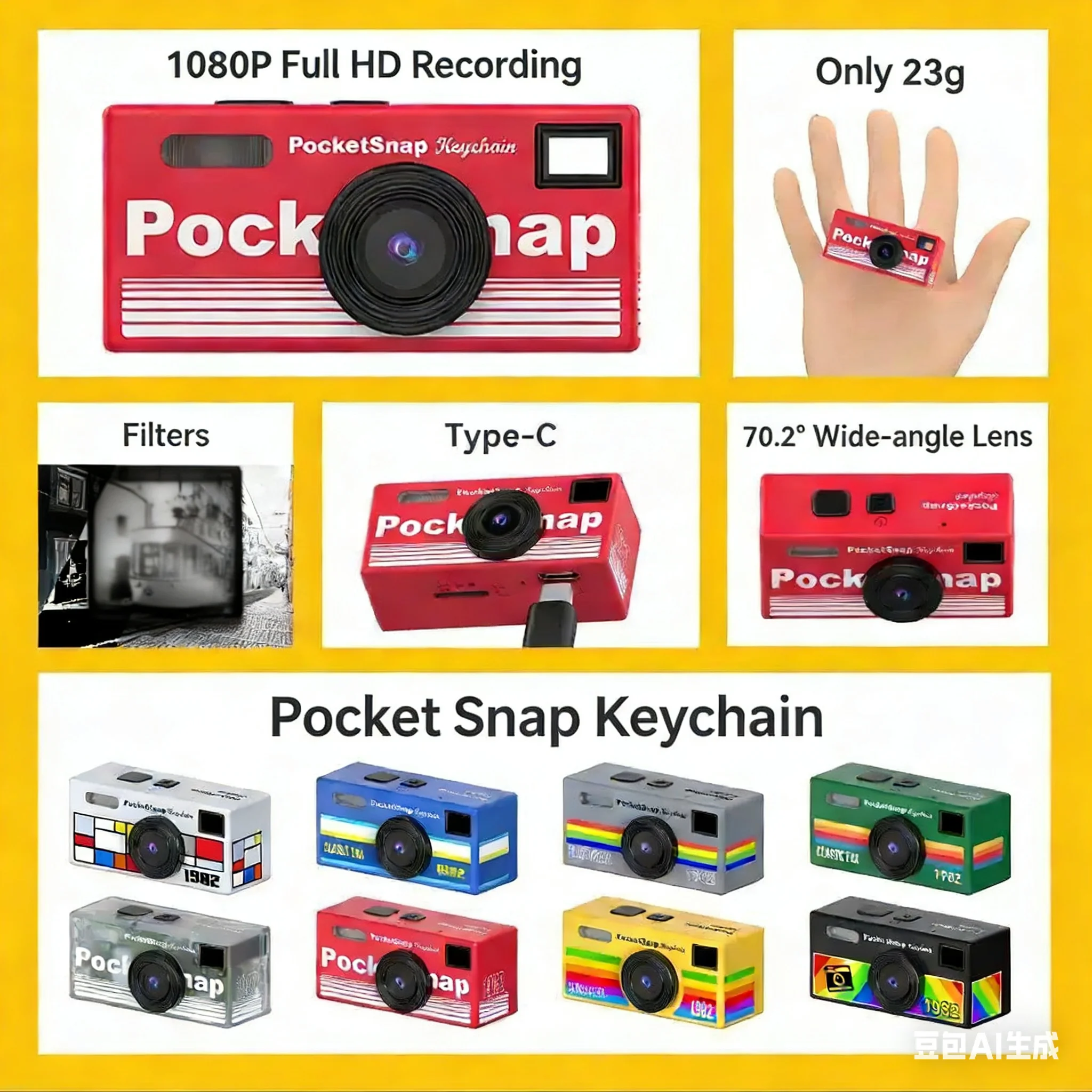 G6 Mini Thumb Camera, Cross-Border Pocket Camcorder for Students, Outdoor Sports Action Camera for Kids Portable Video and Photo
