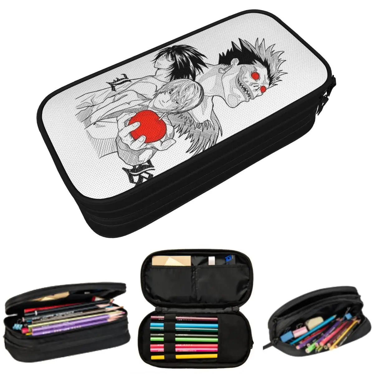 Death Book Death Note Anime Pencil Case for Students Gifts Pen Box Pencil Bag Stationery Supplies Pen Holder Bag