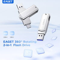 Eaget 2-in-1 USB 3.2 Flash Drive 512G 256G 128GB 64GB Type C 120MB/S Flash Drive for iPhone 15 Androids Mac Windows TV Car