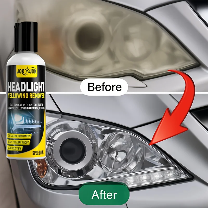 Professional Car Light Restoration Agent,Removes Yellowing Oxidation Haze, Lens Polishing Grinding Material, Enhances Brightness