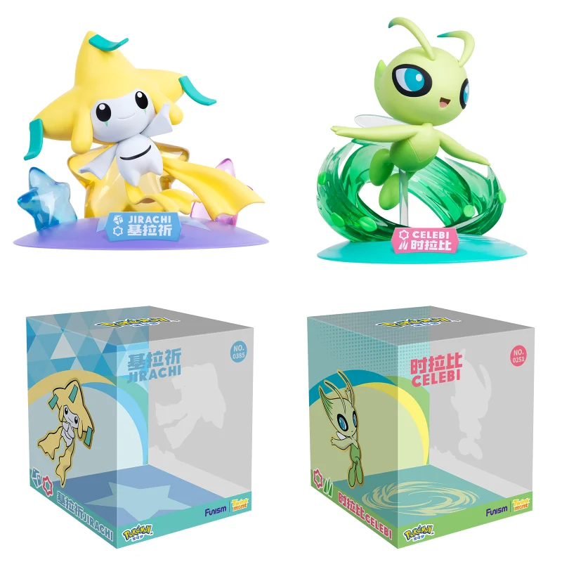 Pokemon Anime Jirachi Celebi oryginalny Funism oryginalne figurki zbieraj ozdoby modelowe zabawki dla dzieci prezenty urodzinowe